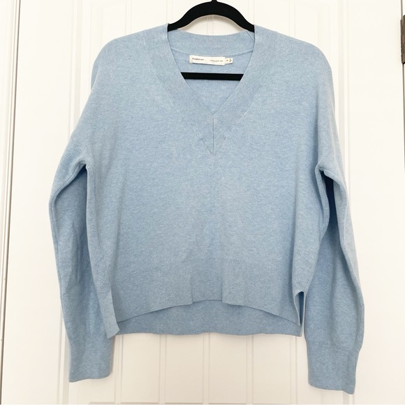 InWear Tenley V neck Pullover Sweater in Blue Size Small - Picture 4 of 13